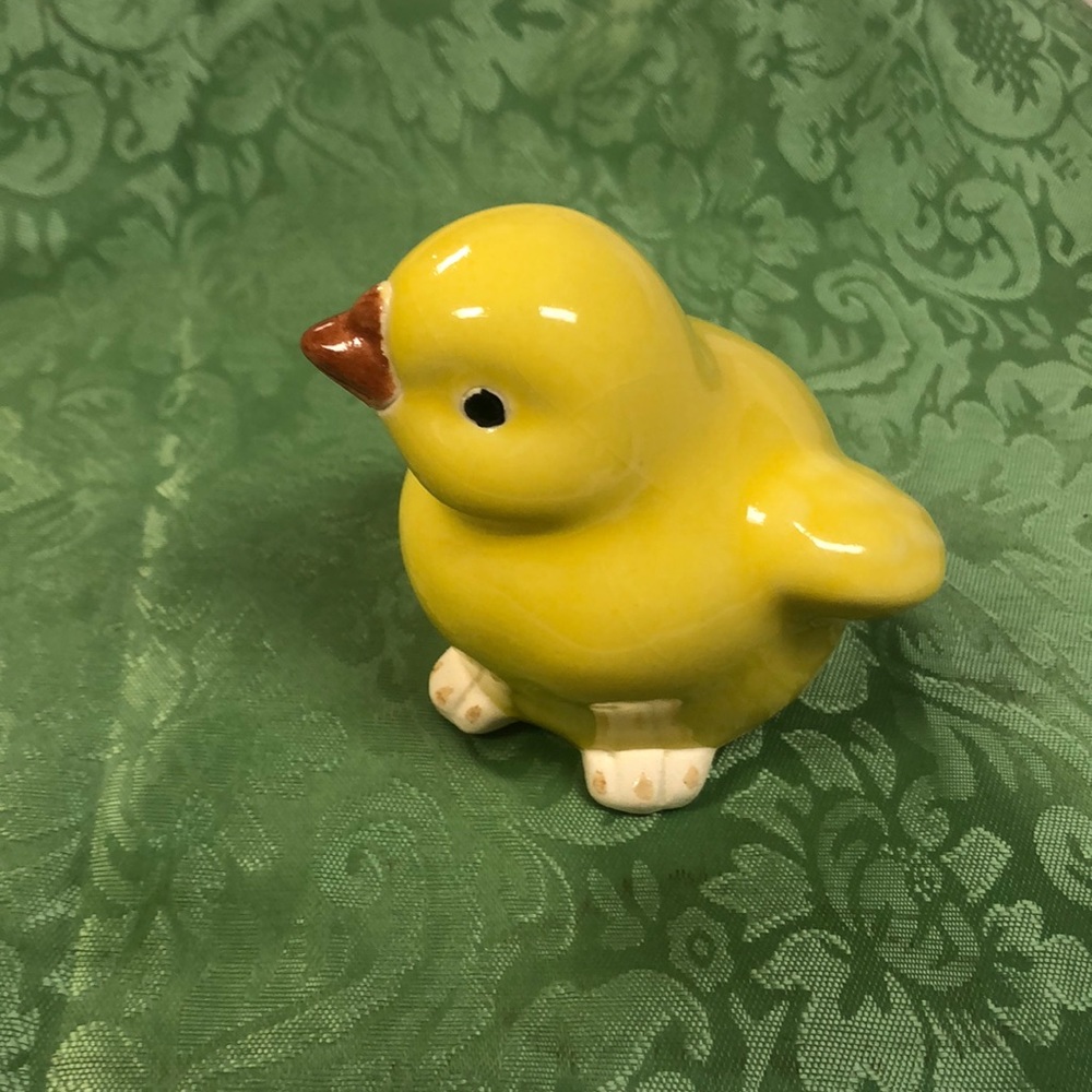 Vintage Ceramic Yellow Chubby Baby Chick